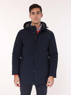 Trench in tessuto armaturato|Colore:Blu