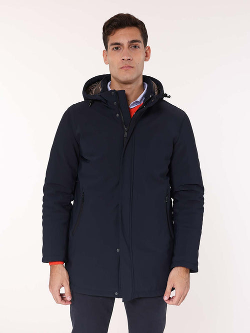 Trench in tessuto armaturato|Colore:Blu