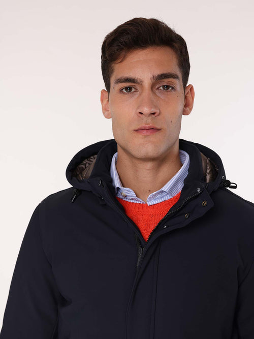 Trench in tessuto armaturato|Colore:Blu