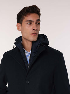 Cappotto con pettorina|Colore:Blu