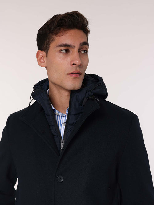 Cappotto con pettorina|Colore:Blu