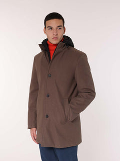 Cappotto con pettorina|Colore:Fango