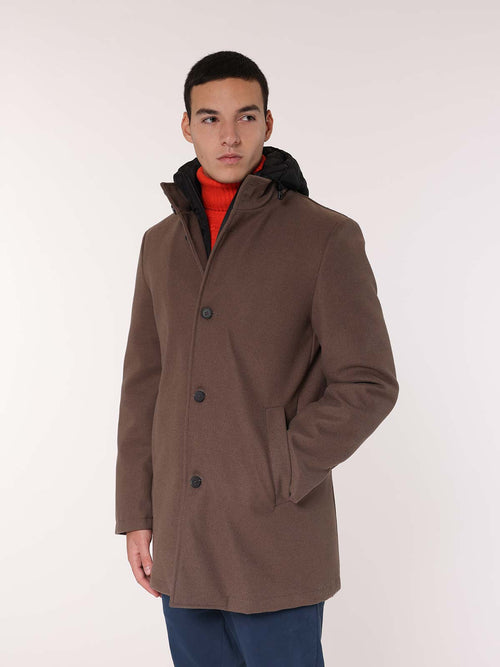 Cappotto con pettorina|Colore:Fango