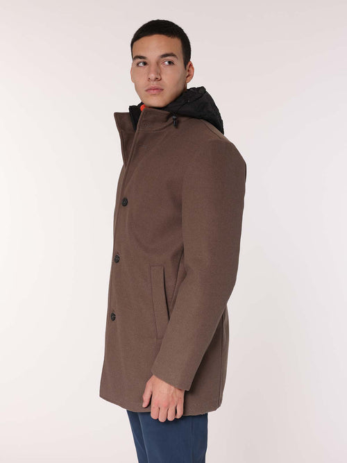 Cappotto con pettorina|Colore:Fango