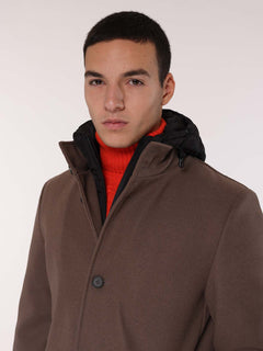Cappotto con pettorina|Colore:Fango