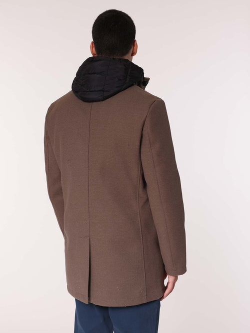 Cappotto con pettorina|Colore:Fango