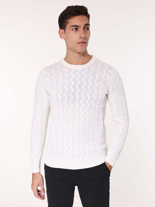Maglia all Jacquard|Colore:Panna
