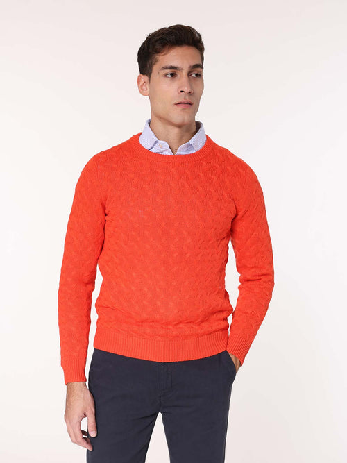 Maglia all Jacquard|Colore:Arancio