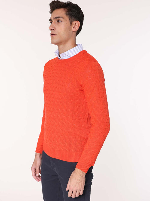 Maglia all Jacquard|Colore:Arancio