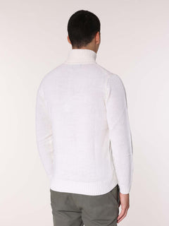 Maglia collo alto front Jacquard|Colore:Panna