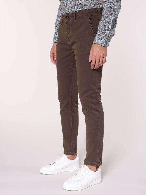 Pantaloni diagonale tasca America|Colore:Moro